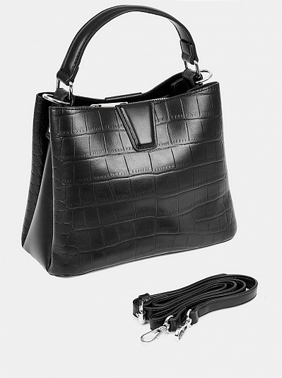 Сумка женская, черная, 23x11x21