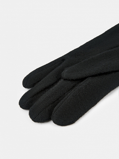TOUCH-LB-PH-64-RF-black-M_Н Перчатки жен.трикотаж 80% шерсть,20% нейлон,р.М черные