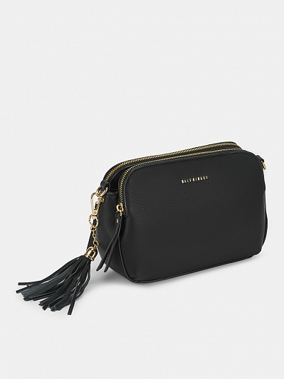 АУГС335300 Сумка женская искусственная ко жа,210х90х160,черная