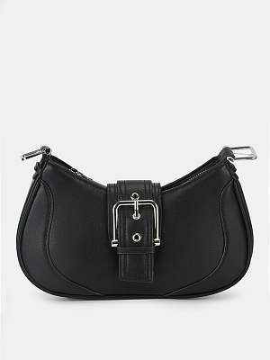 АУГС335400 Сумка женская искусственная ко жа,280х70х120,черная