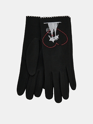 АУГП108700_Н Перчатки женские Ralf Ringer, текстиль,один размер,черные