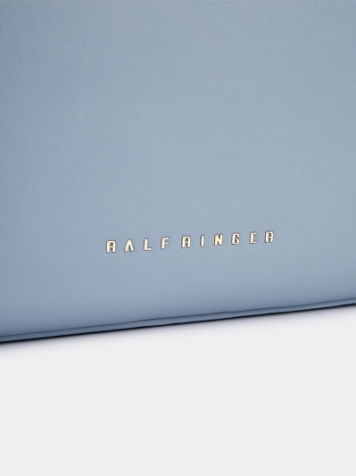 Сумка женская из натуральной кожи, голубая, 26,5х5,2х18,5