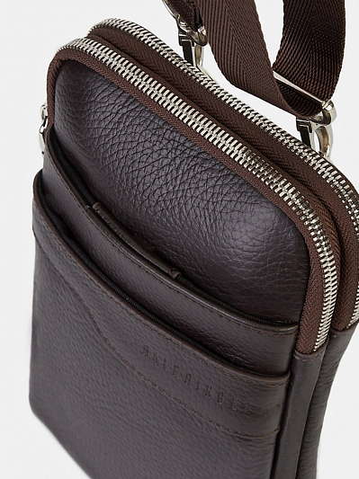 Сумка мужская из натуральной кожи, 14*21*4