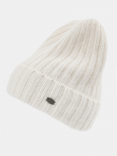  Шапка женская с ангорой 60%, белая