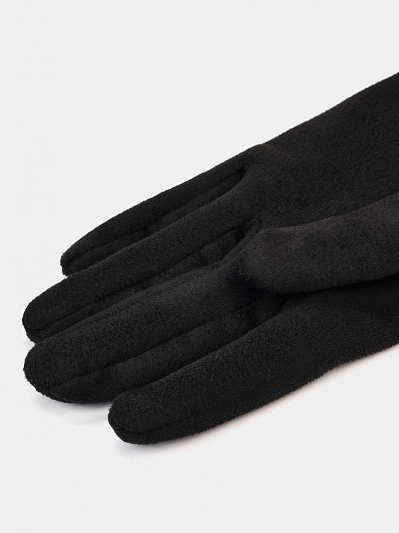 LB-PH-98-RF-black-M Перчатки жен.текстиль 100% полиэстер,р.М черные