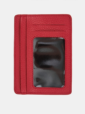 АУГЮ006100 Картхолдер женский натур.кожа 130*96*10,красный