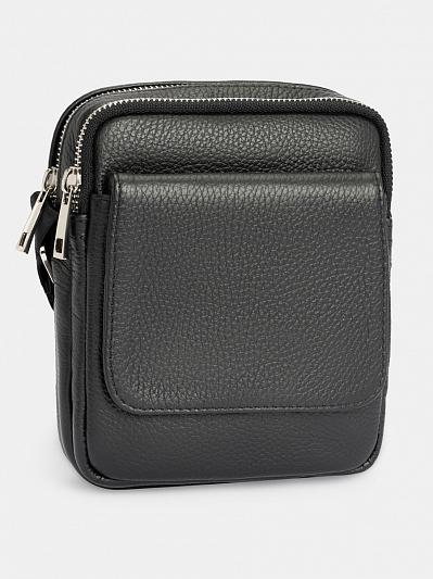 АУГС190800 Сумка мужская нат.кожа 150*180*70 черная