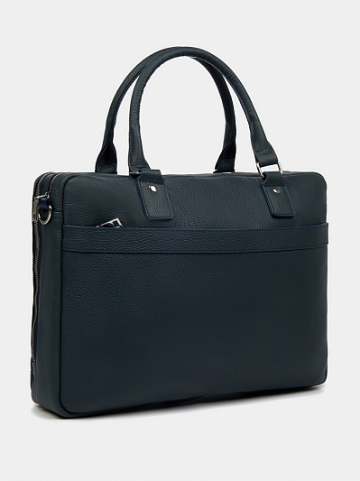 АУГС289700 Сумка мужская,натур. кожа, 250х380х80,синяя