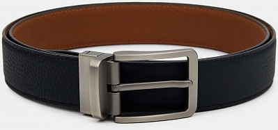 LIPETSK06-P-01/10 Ремень мужской Ralf Ringer,нат тур.кожа,3,4*110-130,черн/рыж