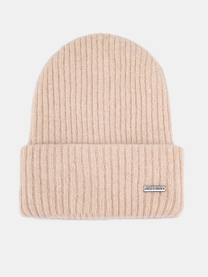 110323P-18470-12_Н Шапка женская,50%акрил,30%виск оза,20%ангора,бежевая