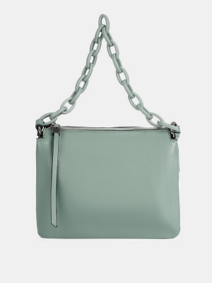 Сумка женская, зеленая,5x24x19