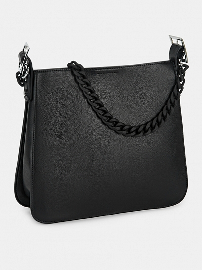 АУГС334900 Сумка женская искусственная ко жа,260х100х230,черная