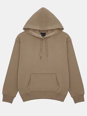 WRRHST01-БЕЖЕВЫЙ_Н Женская толстовка худи,89%хлоп ок,11%полиэстер,бежевая