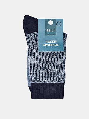 АУОН053700_Н Носки мужские р.25-27хлопок 67% полиамид 33%,голубые