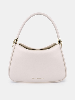 Сумка женская из натуральной кожи, белая, 33х2,5х26