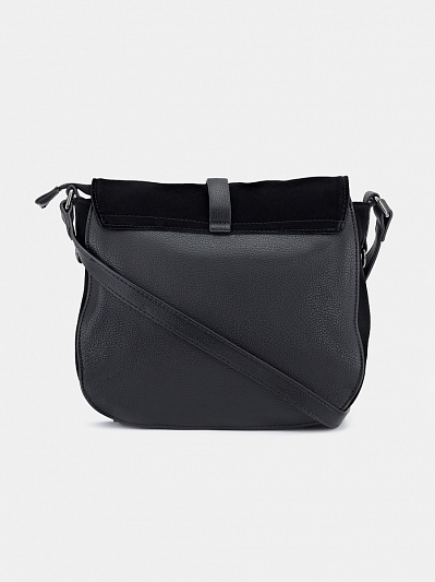 RR-91-382-11-4 Сумка женская,натур.велюр 60%, экокожа 40%,250x140x230,черная