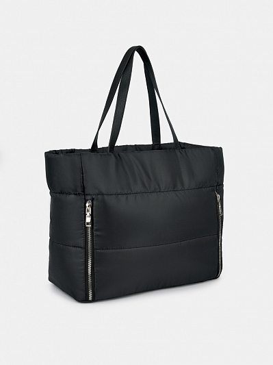  Сумка тоут женская, черная, 30х50х16,5 