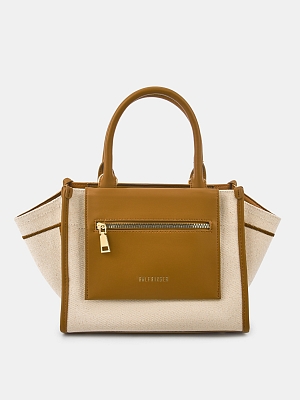 R25039/31 Сумка женская, текстиль, ,250*100*200,молочн/кэмел