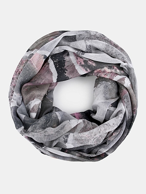 XC1901-3 Шарф жен.80%вискоза20%полиэсте р 70x180 FABRETTI серый