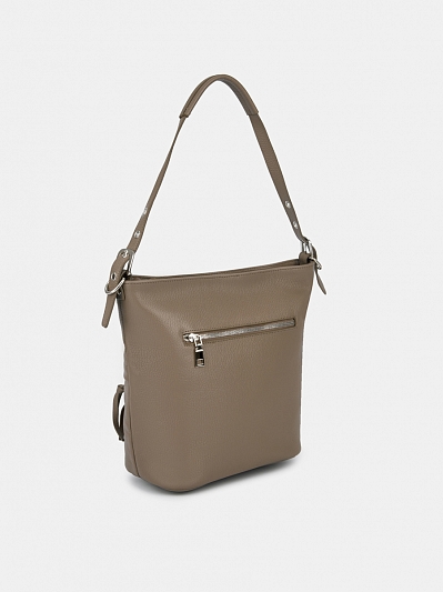  Сумка женская из натуральной кожи, бежевая, 27*32*14 