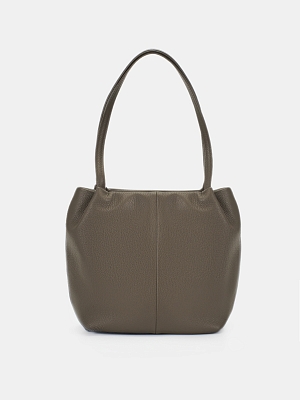 АУГС341400 Сумка женская натуральная кожа 335x120x270,сер-коричн