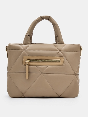 АУГС332200 Сумка женская искусственная ко жа,280х120х250,бежевая