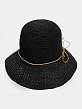 HatL0406-P-01_Н Шляпа женская 100% рафия р.57 черный