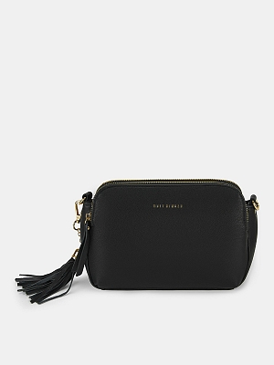 АУГС335300 Сумка женская искусственная ко жа,210х90х160,черная