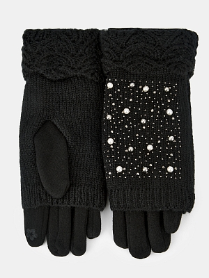 GLT-220-70-SUP-01_Н Перчатки женские Ralf Ringer,3 5%хлопок,65%полиэст,б/р,черные