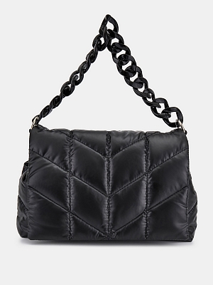 338108/12-01RF Сумка женская,полиэстер ,18x27x4,черная