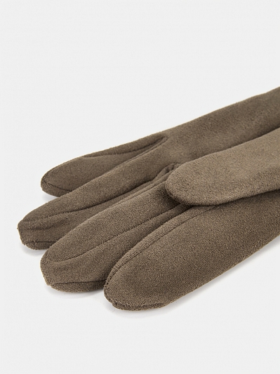 RH22-10_Н Перчатки женские 90%полиэстер, 10%эластан темно-бежевые