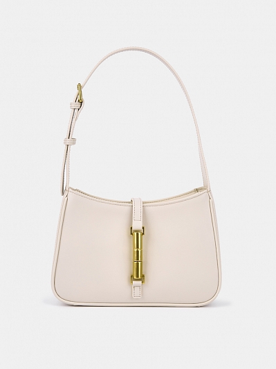 Сумка женская из натуральной кожи, белая, 24х7х16,5