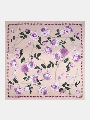 170313P-23950-12/06 Палантин женский Ralf Ringer 100%полиэстер,70х70,беж/розовы