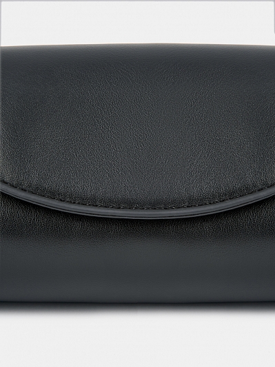 Сумка багет женская, черная, 25*10*10