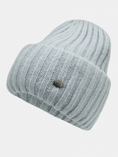 Шапка женская с шерстью, голубая