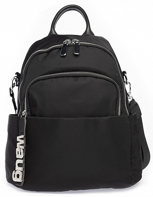 25018/10 Рюкзак жен.BAGGINI иск.кожа+те кстиль 28*30*13 черный