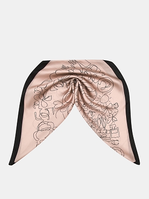 170312P-17526-12-бежевый Палантин женский Ralf Ringer 100%полиэстер,70*70,бежевый