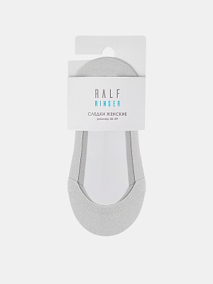 АУОН069600 Следки женские полиамидные,сил икон на пятке,блест.35-39,сер