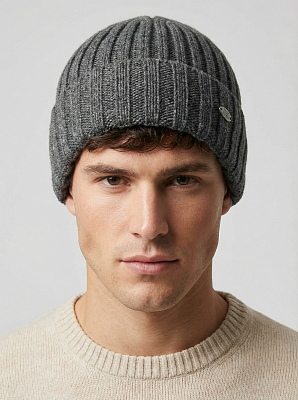 АУГЧ089900_Н Шапка мужская Ralf Ringer 50% шерсть,50%акрил,серая
