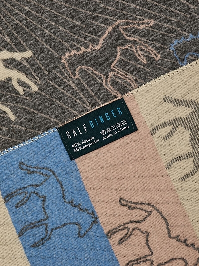 АУГШ109900 Палантин женск.Ralf Ringer55%п олиэстер,45%вискоза,65*180,сер