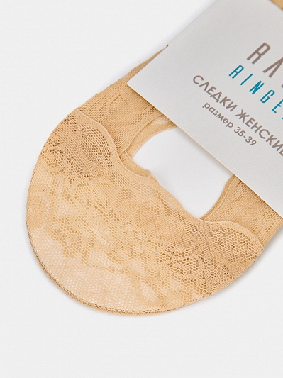 Следки женские с силиконовой пяткой, р.35-39