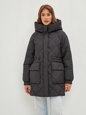 АУОЧ038000 Полупальто женское,полиэстер, длина 85,черное