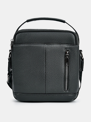 АУГС330300 Сумка мужская экокожа 100% ,200х70х240,черная