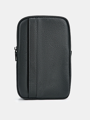 АУГС329700 Сумка мужская натуральная кожа ,160х50х250,черная