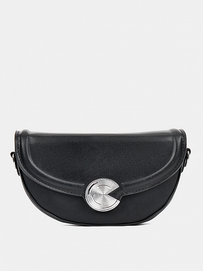 Сумка седло женская, чёрная, 20x5x14