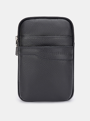 АУГС222200 Сумка мужская 140х210х40 нат.кожа черная