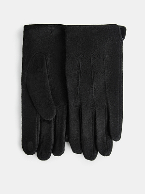 RHM7-1_Н Перчатки мужские 85%шерсть,15% эластан черный