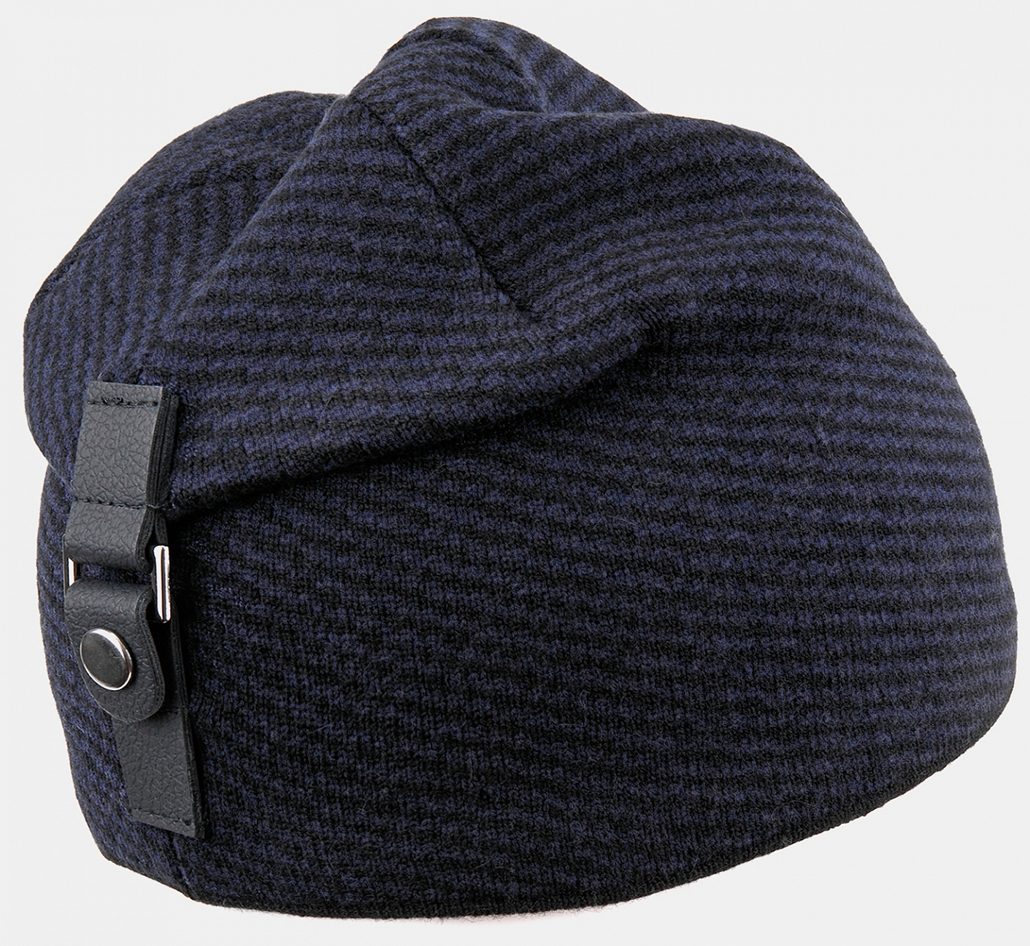 110423P-18715-04_Н Шапка мужская,90%вискоза ,10%кашемир,син/черная