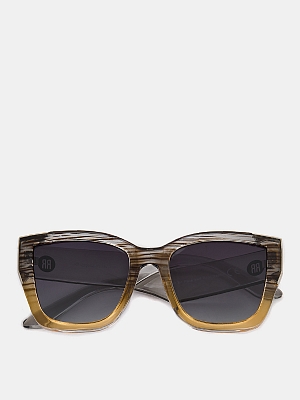 RF-230003-03 Солнцезащитные очки женские,пл астик/полимер,б/разм,серо-беж