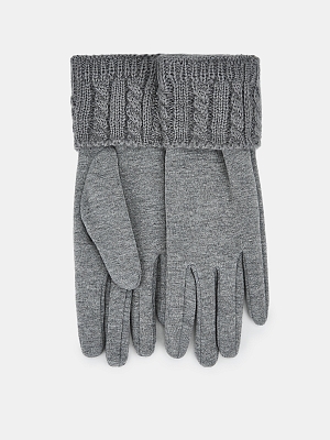 LB-PH-90-RF-grey_Н Перчатки жен.трикотаж 50% хло пок,50%полиэстер,серый